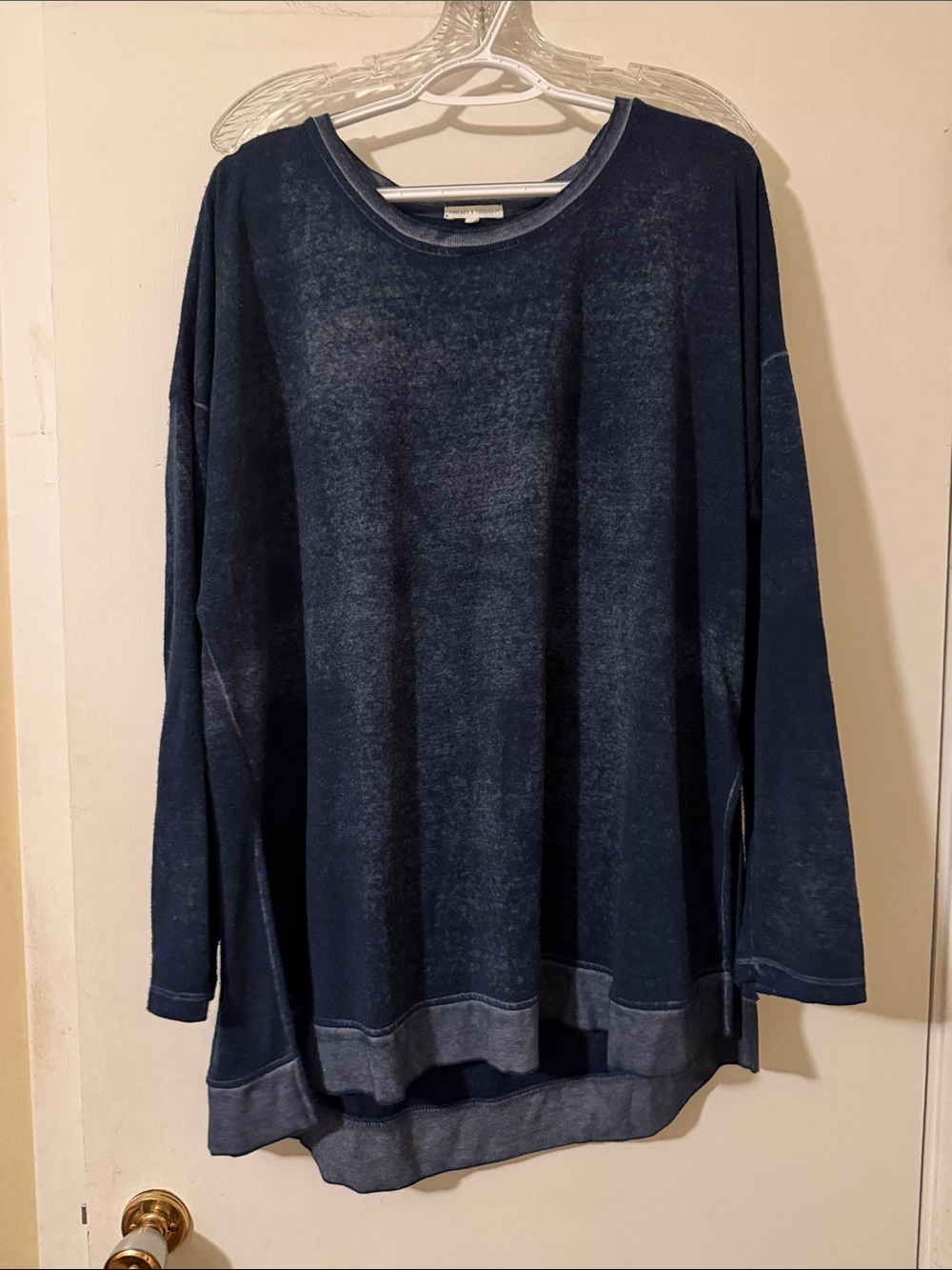 Threads 4 Thought Washed Navy Long-Sleeve Tunic Sweatshirt